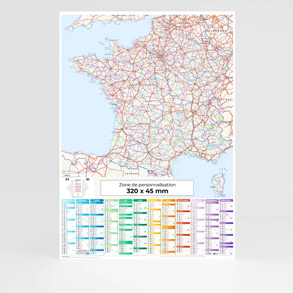 cartoplanning france routiere sur fond gris