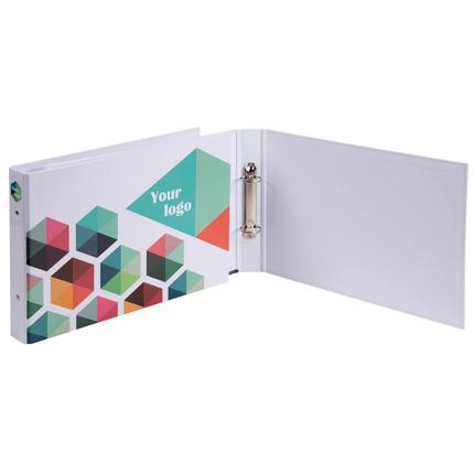 Classeur A4 horizontal rembordé papier - 2 anneaux 30 mm - dos de 40 mm