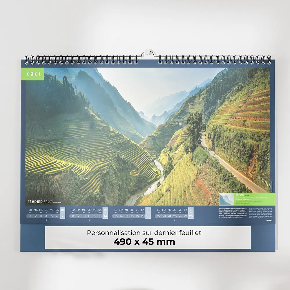 visuel feuillet 3 calendrier photo geo sur fond gris