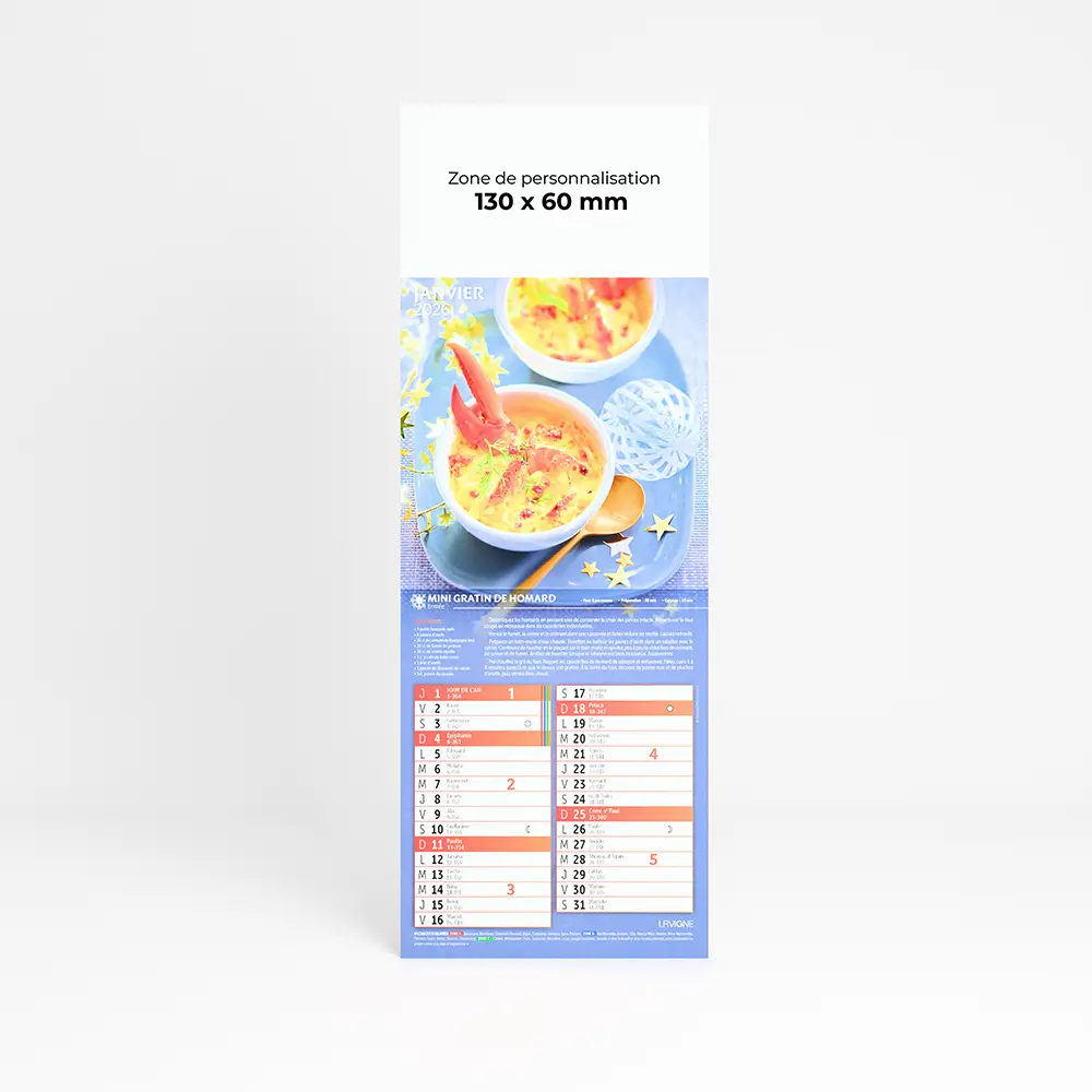 Calendrier Photo Memento Cuisine