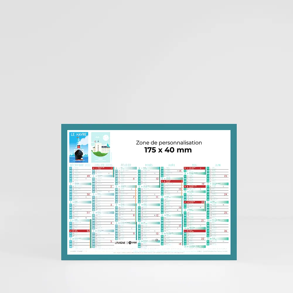 Mini calendrier cartonné Affiches de France
