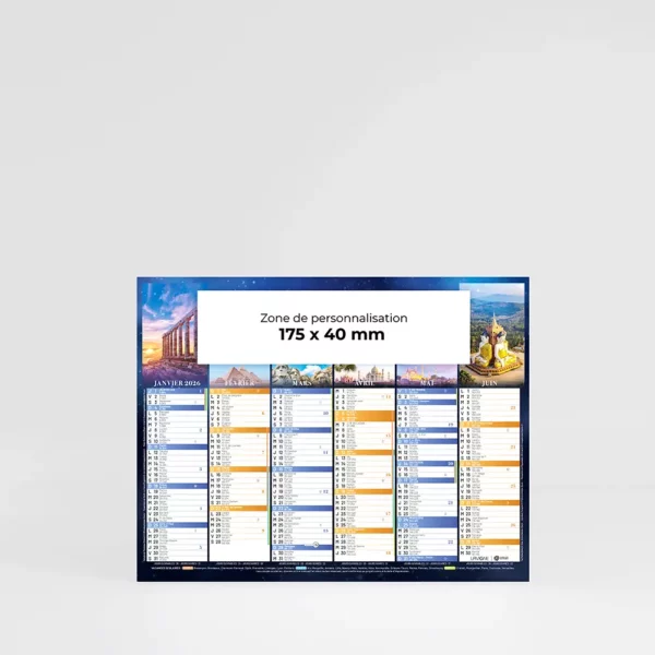 Mini calendrier cartonné Civilisations – Image 1