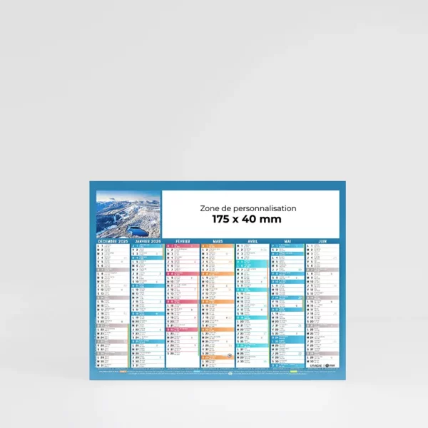 Mini calendrier cartonné Patrimoine de France – Image 1
