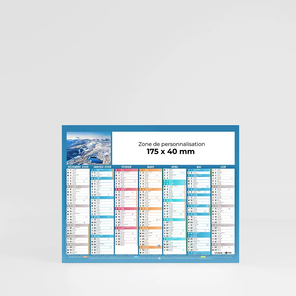 Mini calendrier cartonné Patrimoine de France