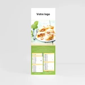 visuel feuillet 1 calendrier photo memento cuisine sur fond gris