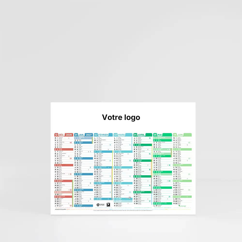 Mini calendrier cartonné Kaléidoscope