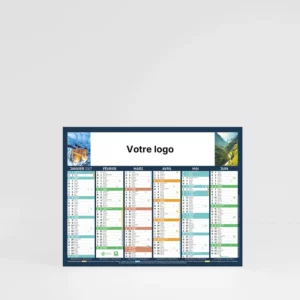 visuel recto mini calendrier cartonné panorama sur fond gris