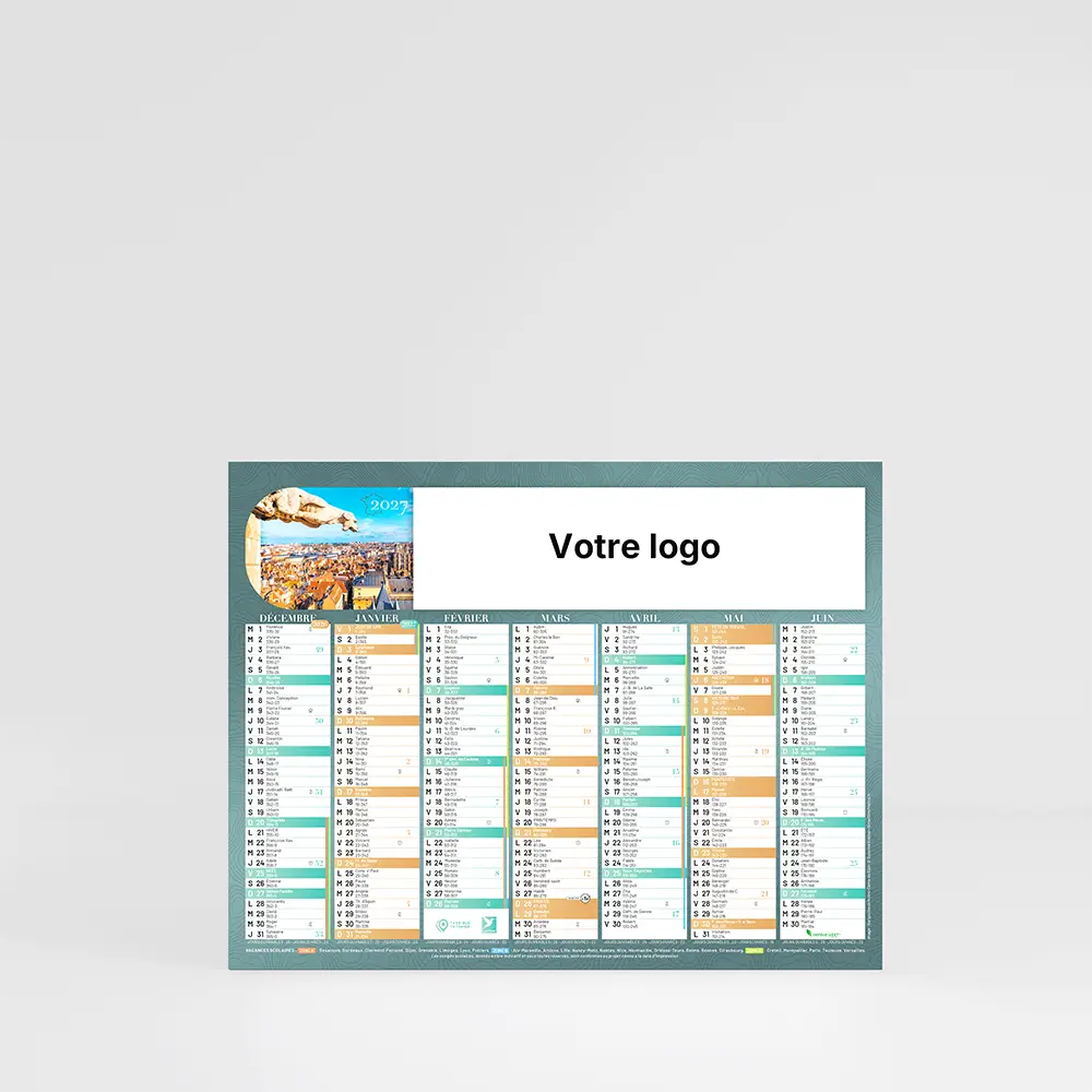 Mini calendrier cartonné Patrimoine de France