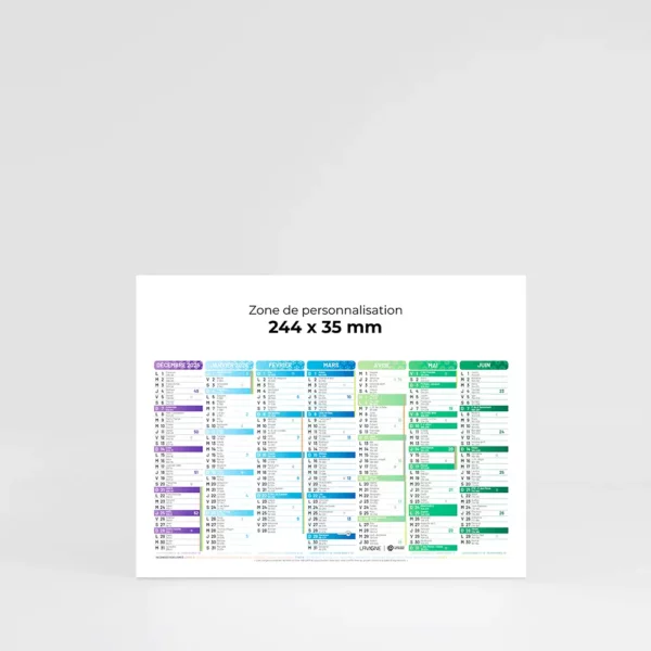 Mini calendrier cartonné Kaléidoscope – Image 1
