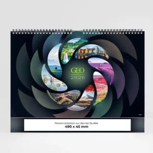 visuel calendrier photo geo sur fond gris