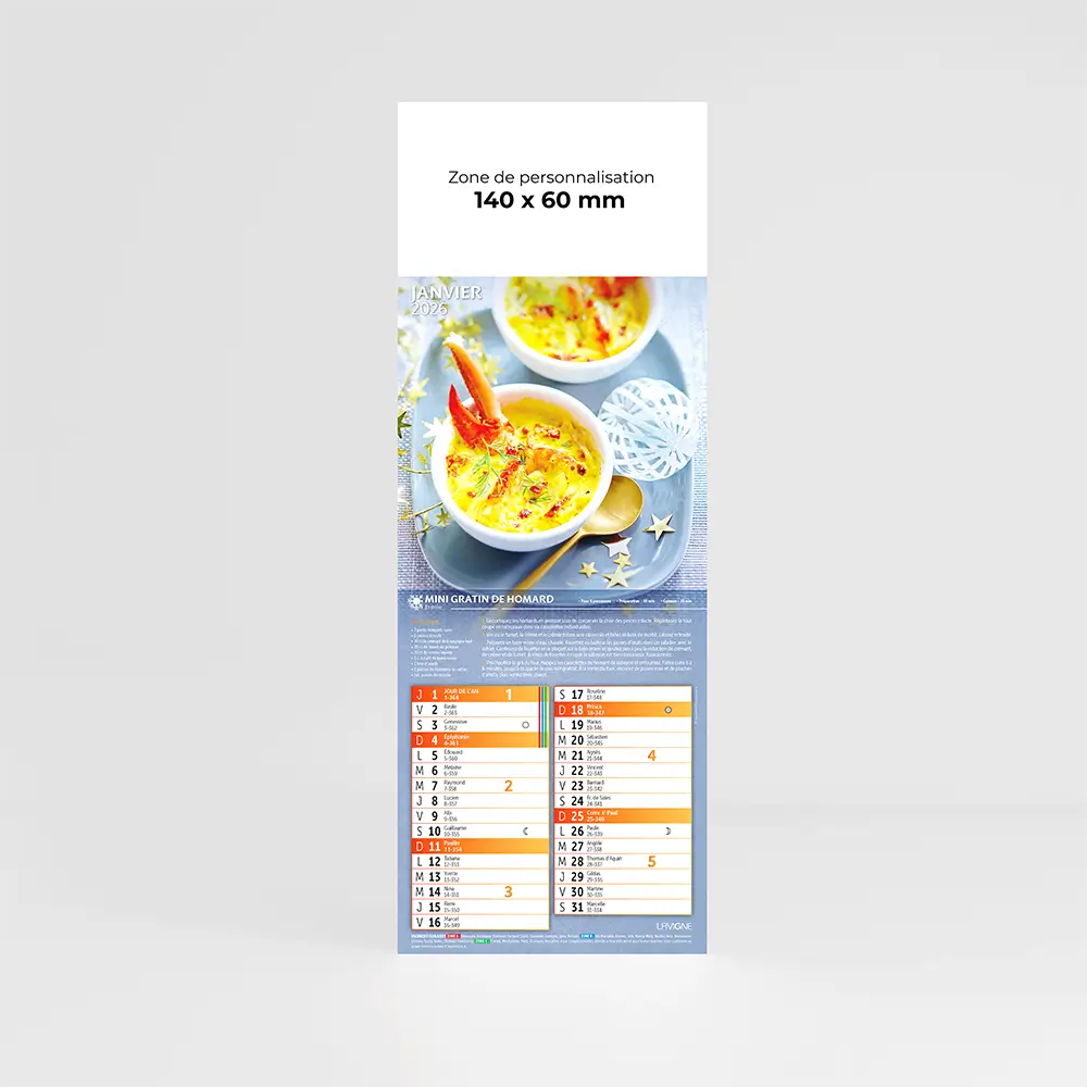 Calendrier Photo Memento Cuisine