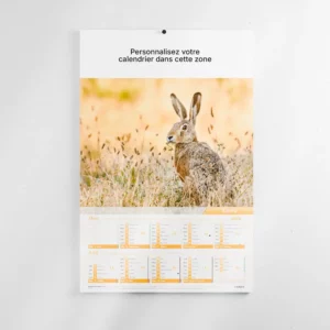 visuel feuillet 2 calendrier photo chasse sur fond gris