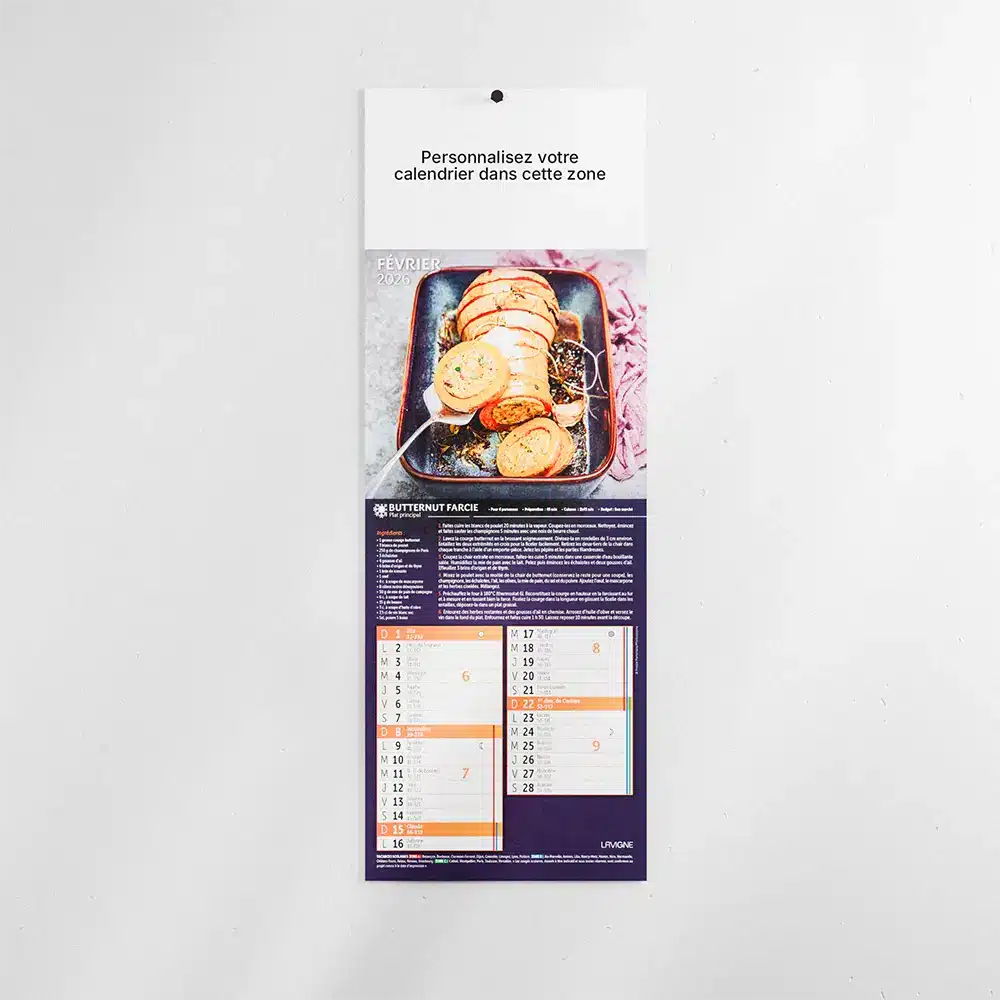 Calendrier Photo Memento Cuisine
