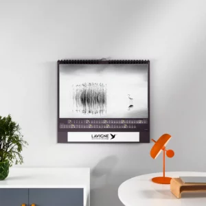mise en scene calendrier photo georges digalakis feuillet 3 sur mur blanc