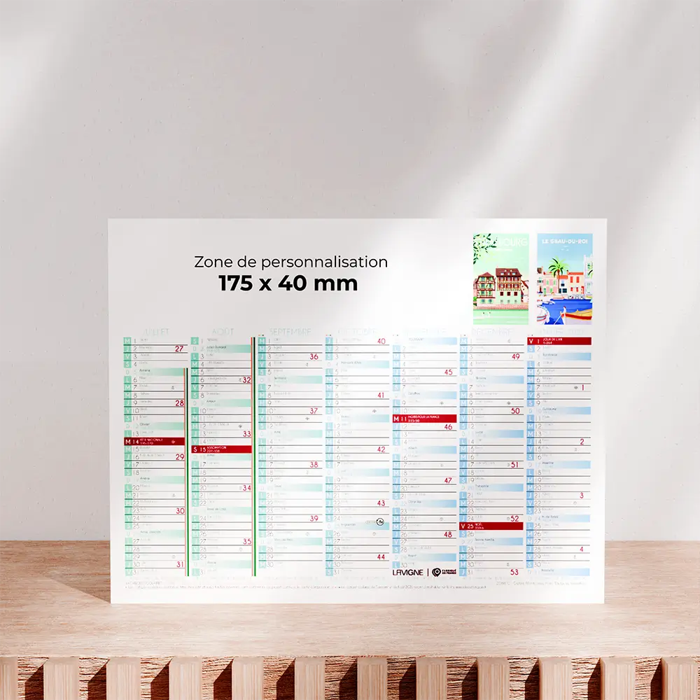 Mini calendrier cartonné Affiches de France