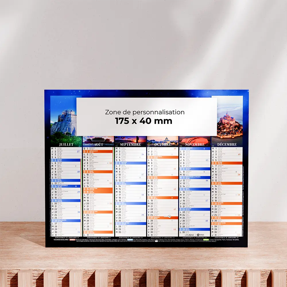 Mini calendrier cartonné Civilisations