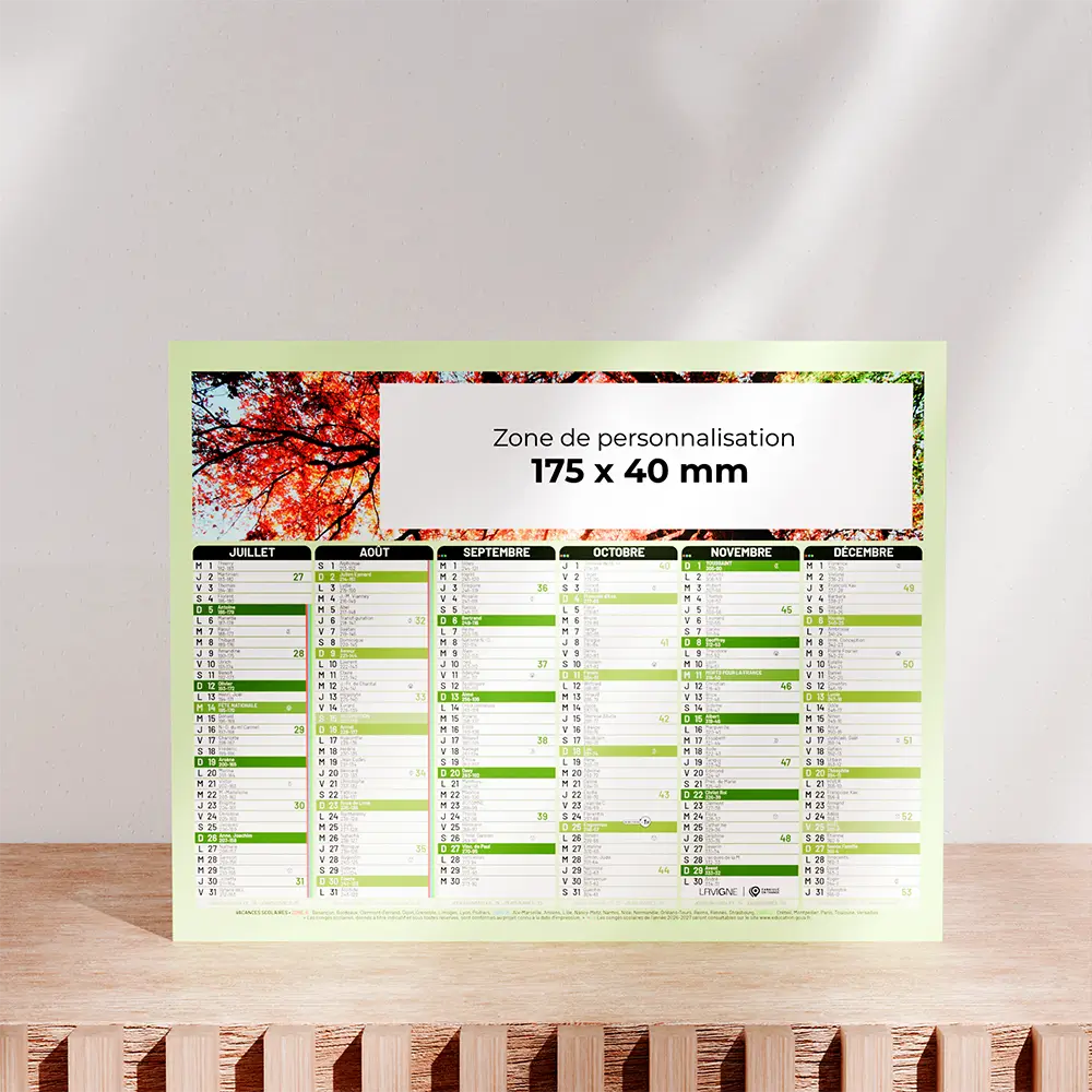 Mini calendrier cartonné Forêts