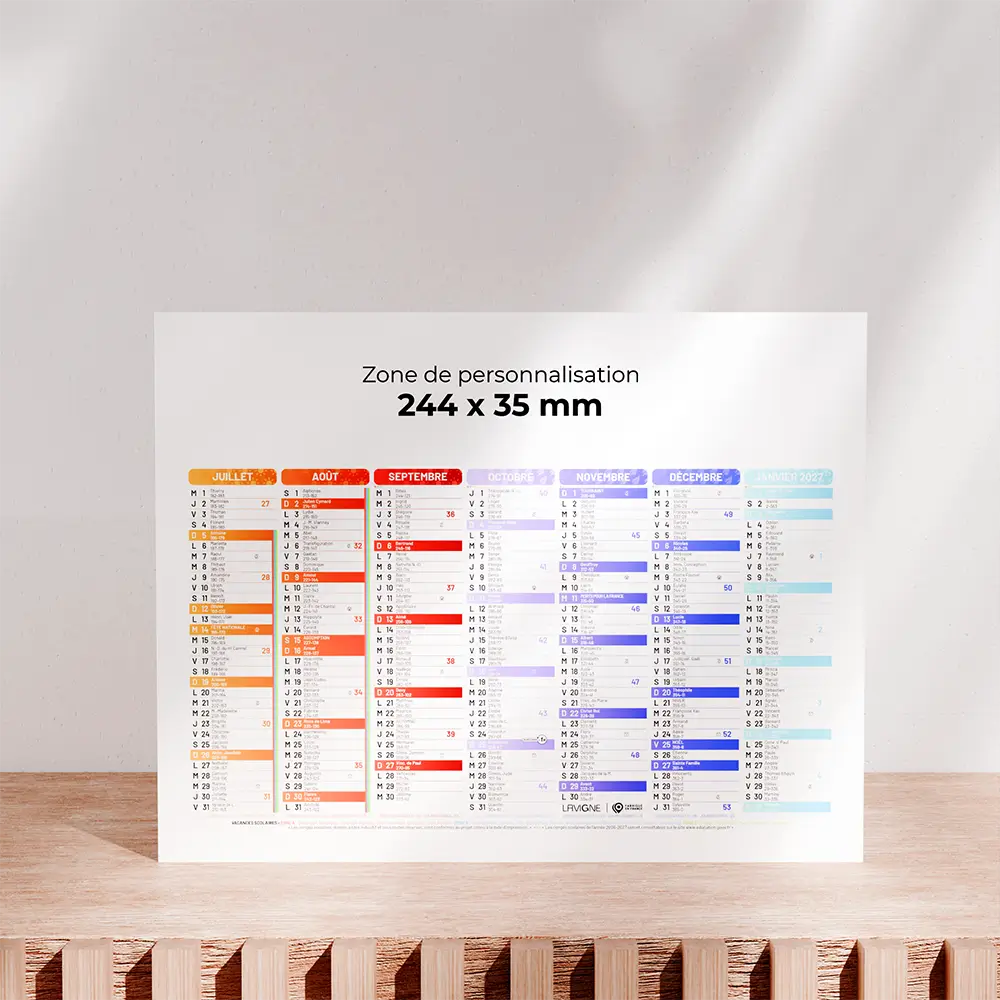 Mini calendrier cartonné Kaléidoscope