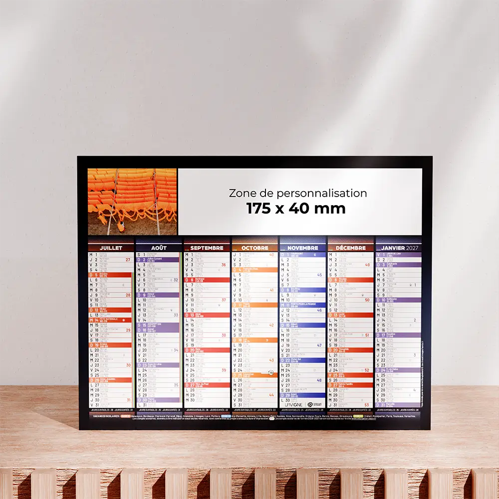 Mini calendrier cartonné Les moments uniques