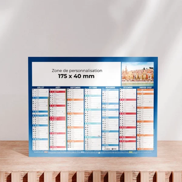 Mini calendrier cartonné Patrimoine de France – Image 2