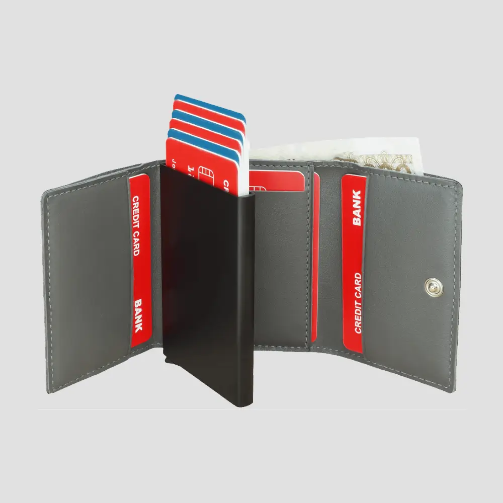 PORTE-CARTES ANTI-RFID CUIR – 10 cartes