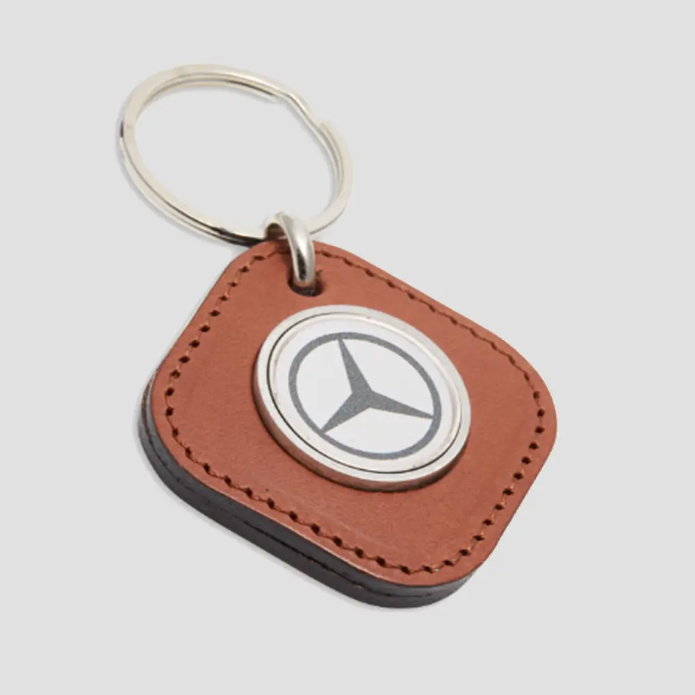 PORTE-CLÉS JETON CUIR CARRÉ