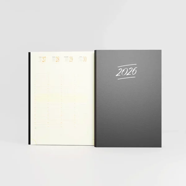 Agenda 16x24 cm broché Gobi Noir – Image 1