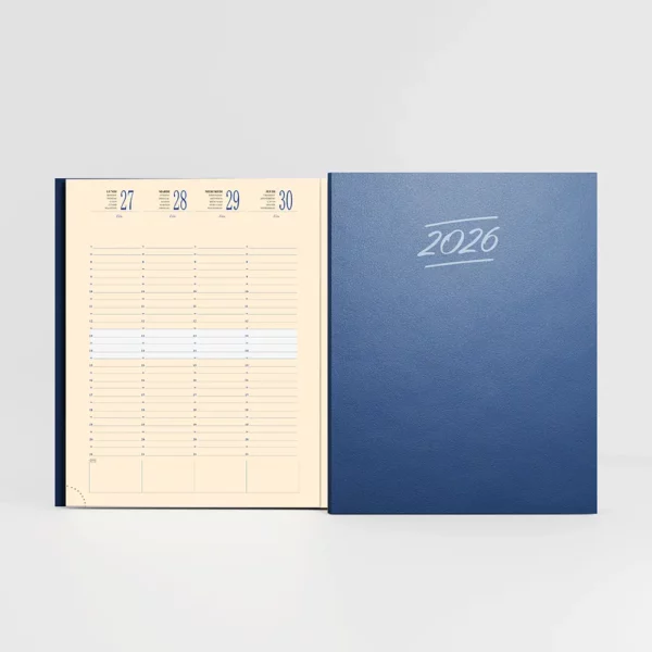 agenda 21x27 cm broché winner bleu marine