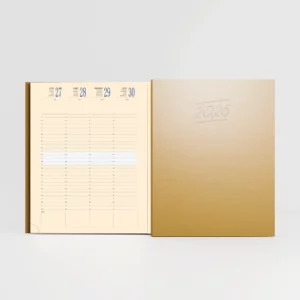 agenda 21x27 cm emboîté charme beige