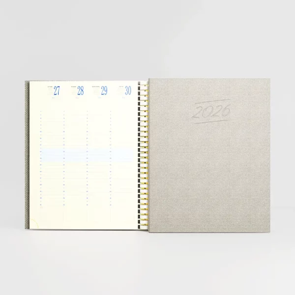 Agenda 21x27 cm spiralé Yuta Biolight Beige – Image 1