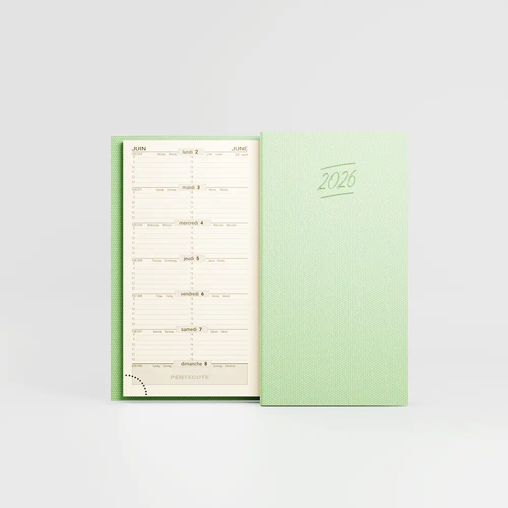Agenda de poche broché Canvas Verdigri