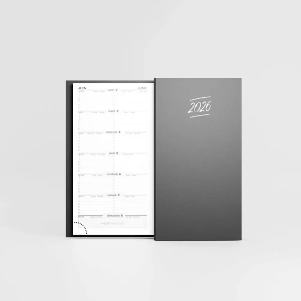Agenda de poche broché Gobi Noir – Image 1