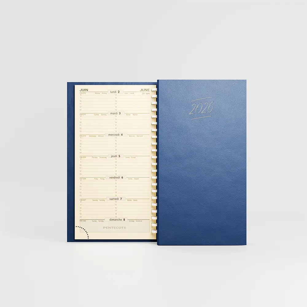 Agenda de poche spiralé Winner Bleu Marine