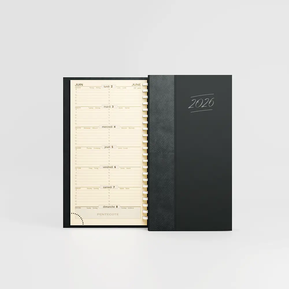 Agenda de poche spiralé Winner/Python Ardoise