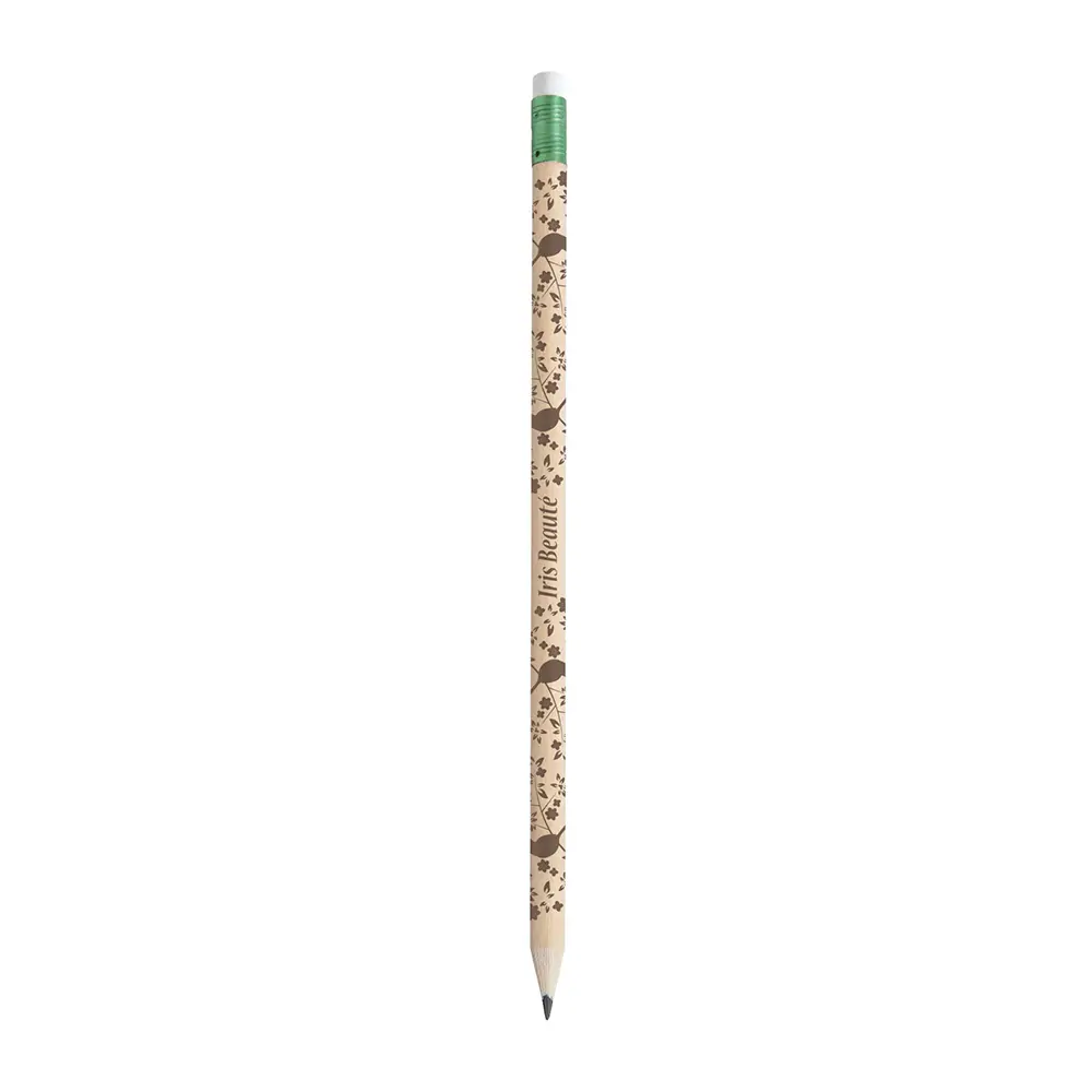 Crayon de bois, long, avec gomme