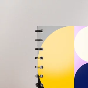 meeting book couverture brillante reliure noire sans regle
