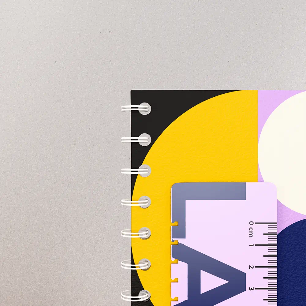 meeting book couverture soft touch reliure blanche avec regle