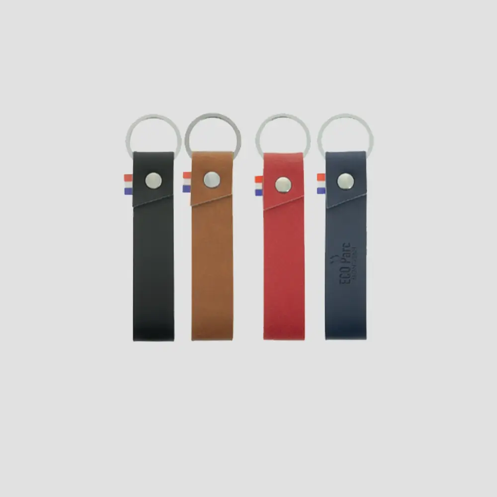 PORTE-CLÉS LANIÈRE CUIR VÉGÉTAL