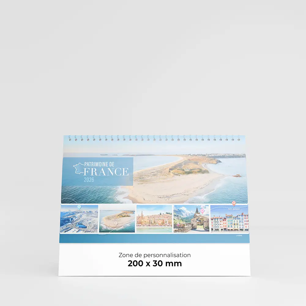 Calendrier de bureau Patrimoine de France
