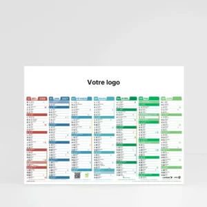 visuel recto calendrier cartonne grand format kaleidoscope sur fond gris