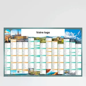 visuel recto calendrier cartonne maxi format patrimoine de france sur fond gris