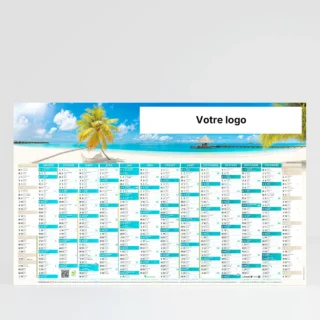 visuel recto calendrier cartonne maxi format tropique sur fond gris