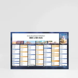Calendrier cartonné demi-panoramique Civilisations – Image 1