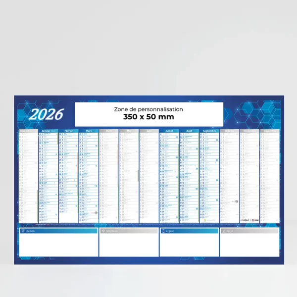 Calendrier cartonné maxi format Effaçable – Image 1