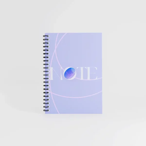 visuel notebook a5 sur fond gris