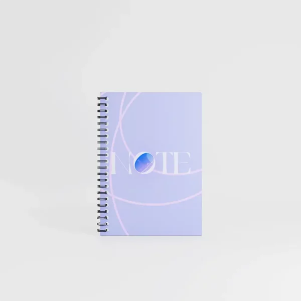 visuel notebook a6 sur fond gris