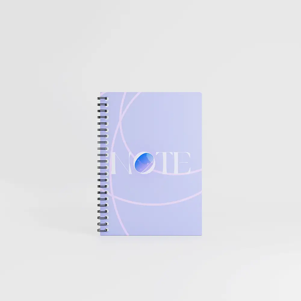 visuel notebook a6 sur fond gris