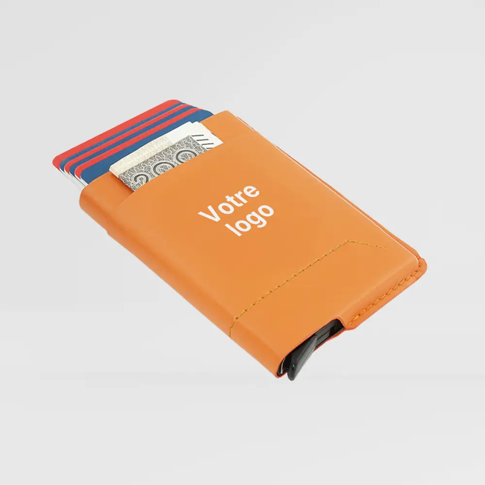 Porte-cartes ANTI-RFID SIMILI CUIR – 6 cartes
