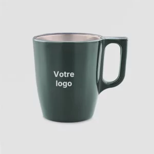 tasse en verre luminarc sur fond gris