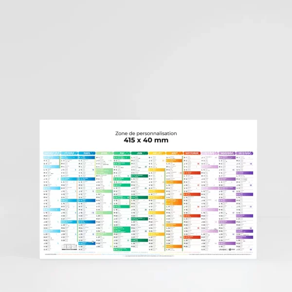 Calendrier cartonné demi-panoramique Kaléidoscope Carte – Image 1